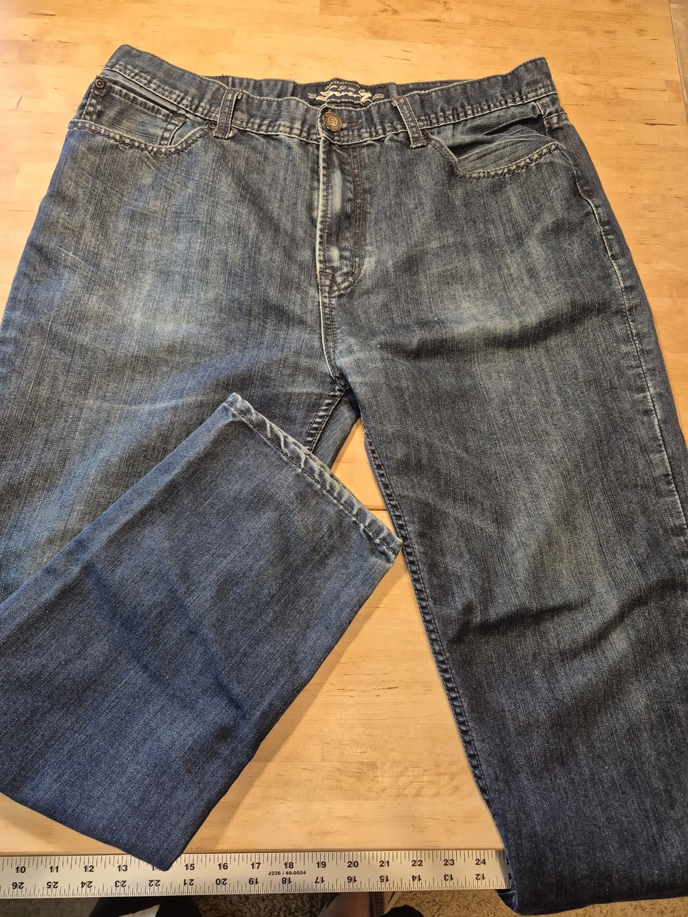 Seven7 Men's Straight Jeans in Washed Blue
